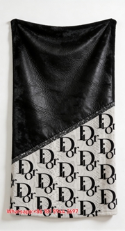 Dior Monogram Split Flannel Sofa Throw Blanket D045